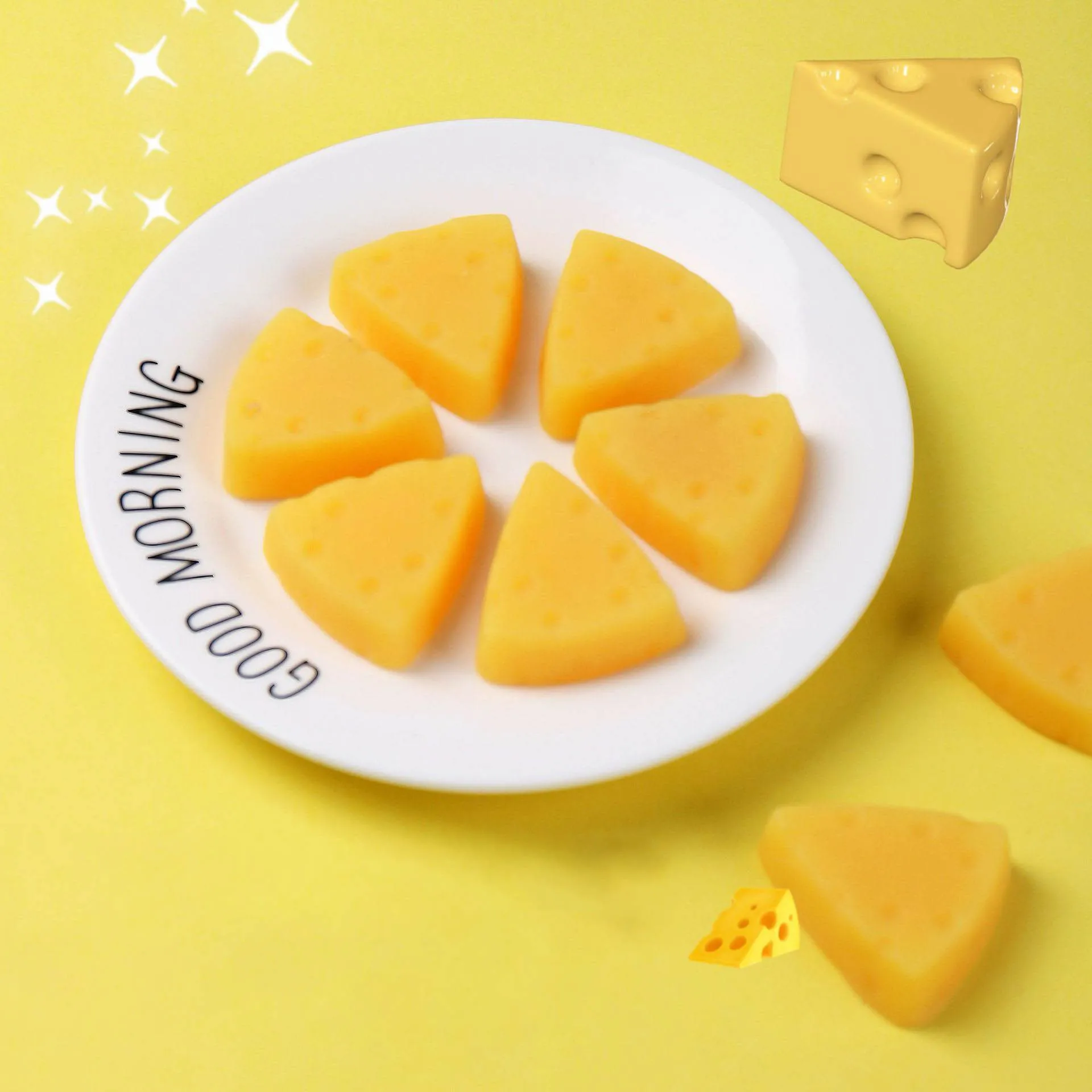 

5 шт., милые сырные TPR, игрушки, мягкие моти, мультяшная имитация, мини-сер, забавная игрушка для снятия стресса, подарки для детей