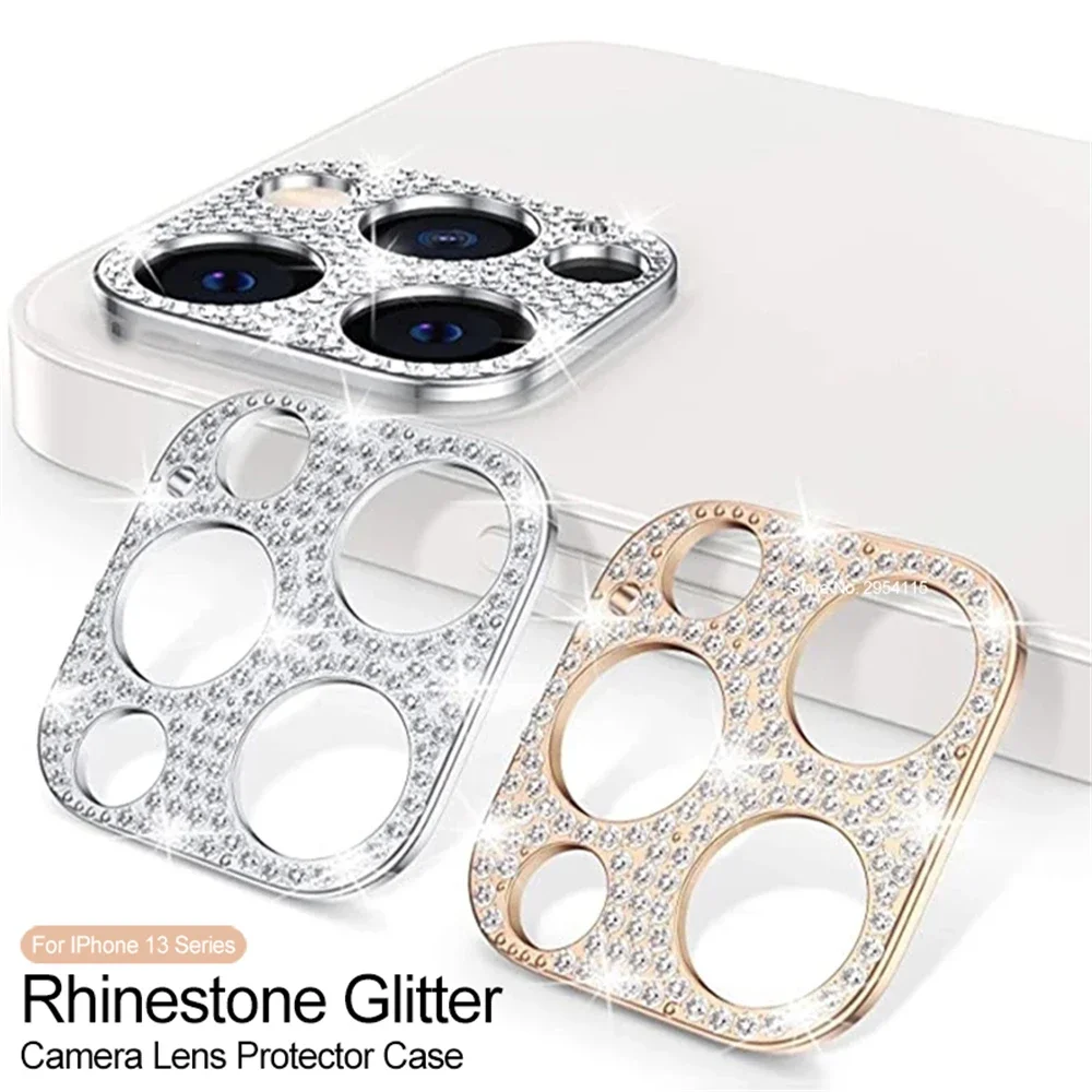 Camera Lens Protector for IPhone 15 14 13 12 Pro Max Hollow Glitter Rhinestones Camera Protector for IPhone 15 14 12 13 11 Mini