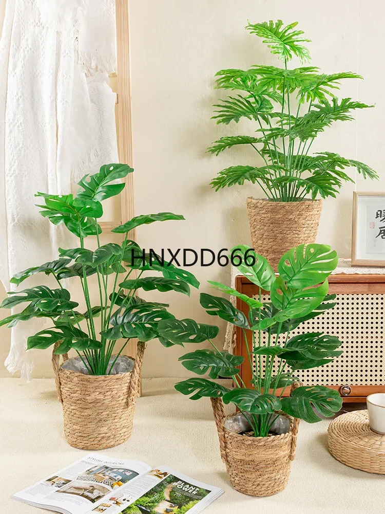 simulation green plant turtle back bamboo loose tail sunflower small potted plant fake green plant ornament