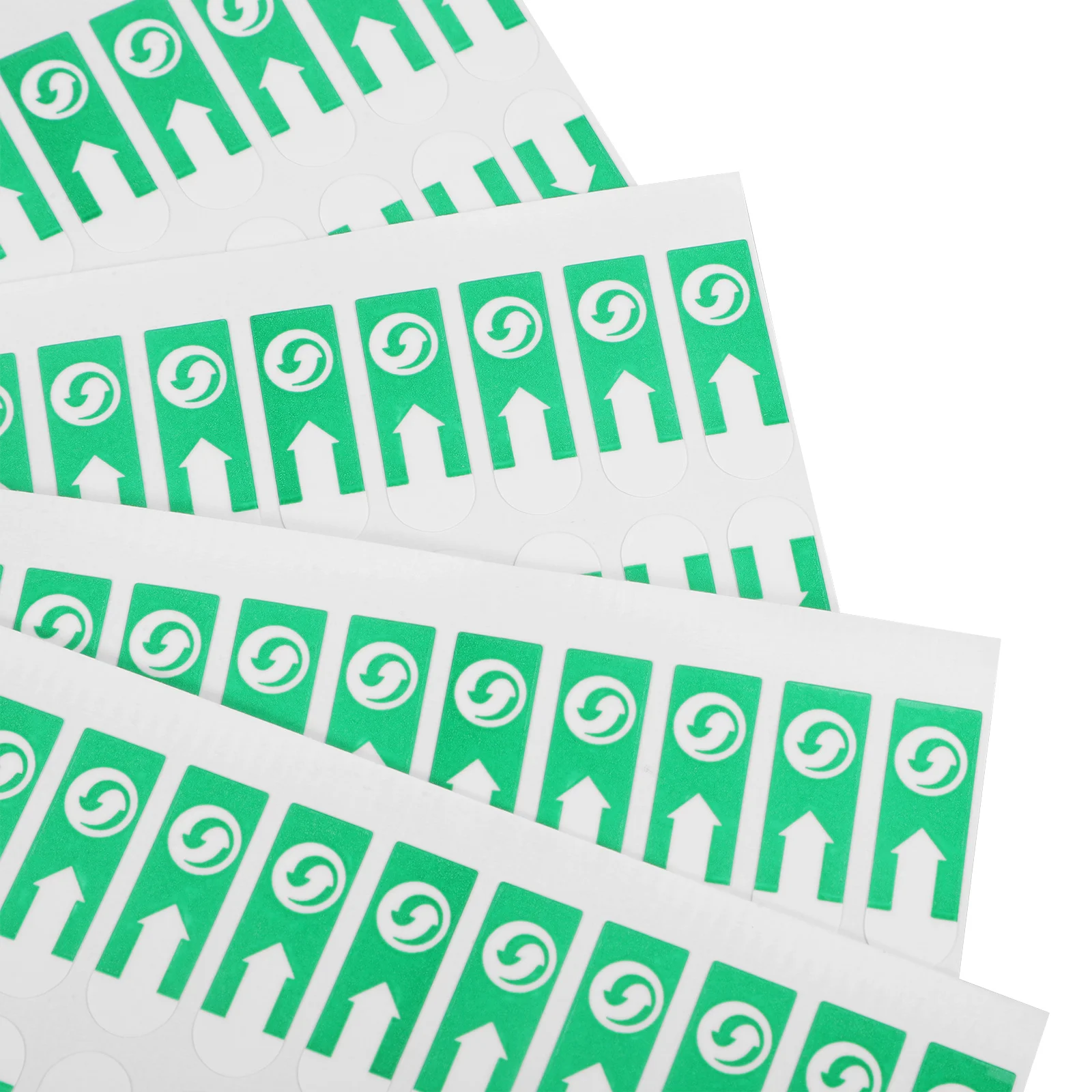 สติกเกอร์รูปลูกศร 1000 ชิ้น สำหรับปิดผนึกถุง ลอกออกได้ ไม่ทิ้งคราบกาว ฉีกง่าย ดีไซน์หูจับ สำหรับทำเครื่องหมายถุงขยะ