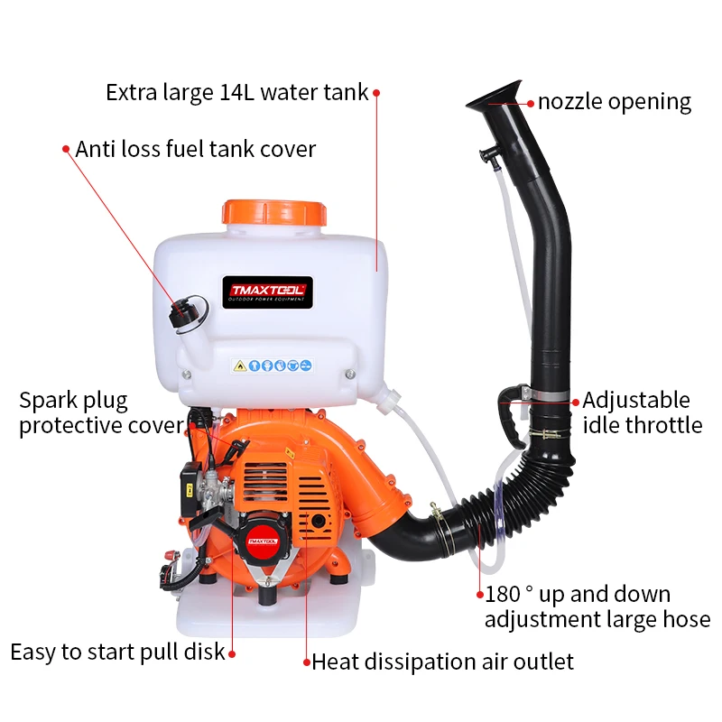 2025년형 농장 정원 배낭형 압력 분무기 42.7cc 가솔린 동력 농업용 분무기