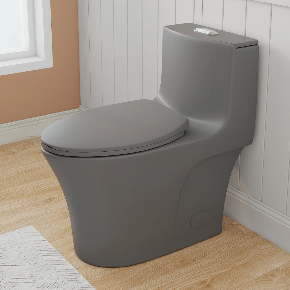 1.1/1.6 GPF Tornado Flush One-Piece Toilet Elongated, Siphonic S-trap 12
