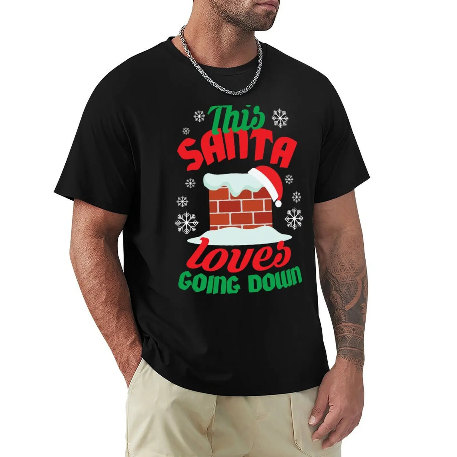 

This Santa Loves Going Down T-Shirt Street Fashion Casual Tee Shirt