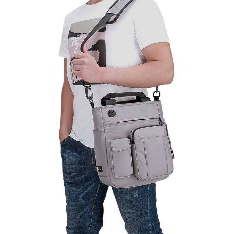 

Men's Single Shoulder Crossbody Bag, Multi-functional Casual Handbag, Business Travel Commuting Oxford Cloth Laptop Bag