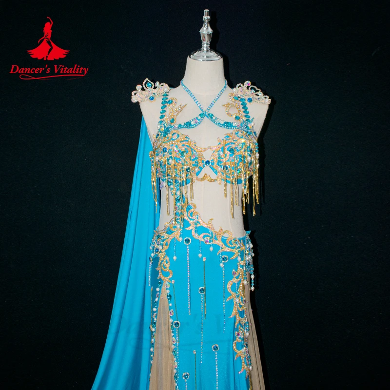 Belly Dance Costume Dress for Women Senior AB Stones Performance Competiton Oriental Professional Clothing Bellydance Outfit