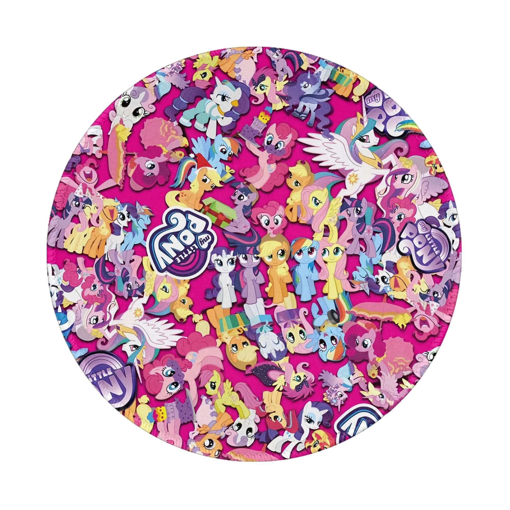 

My Little Pony 8in Round Mouse Pad Desk Pad Laptop Mouse Mat for Office PC Computer Keyboard Non-Slip Rubber Desk Mat