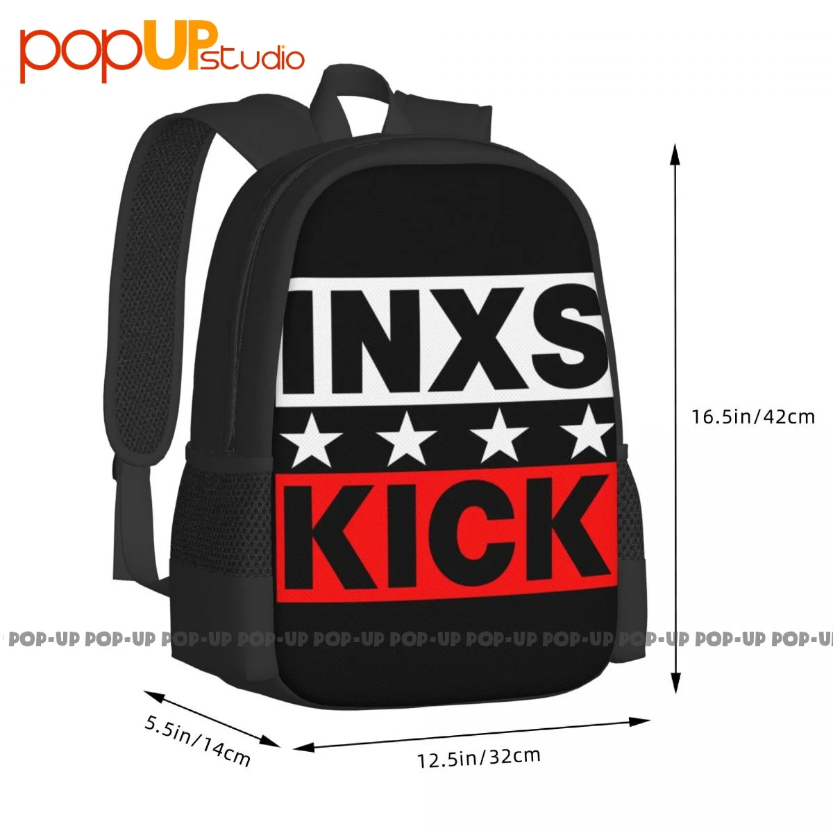 Inxs أستراليا روك باند الموسيقى جولة على ظهره سعة كبيرة Bookbag حقيبة أحذية حقيبة تسوق مدرسة الرياضة حقيبة