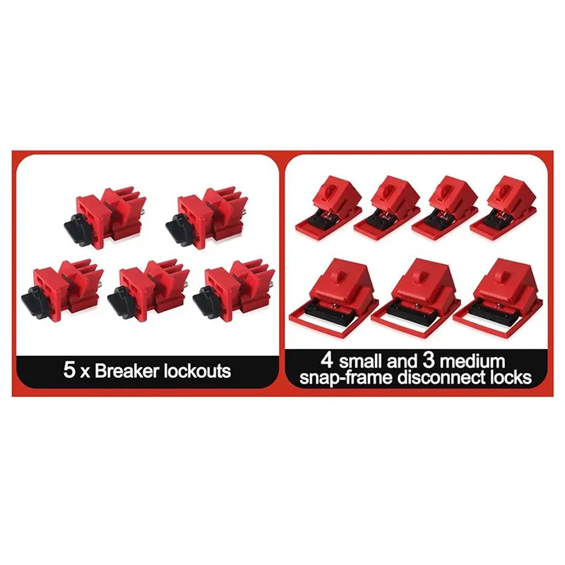 【AA86】2 Set Lockout Tagout Kit Lock Out Tag Out Kits Electrical Lockout Kit,Electrical Lockout Tagout Kit