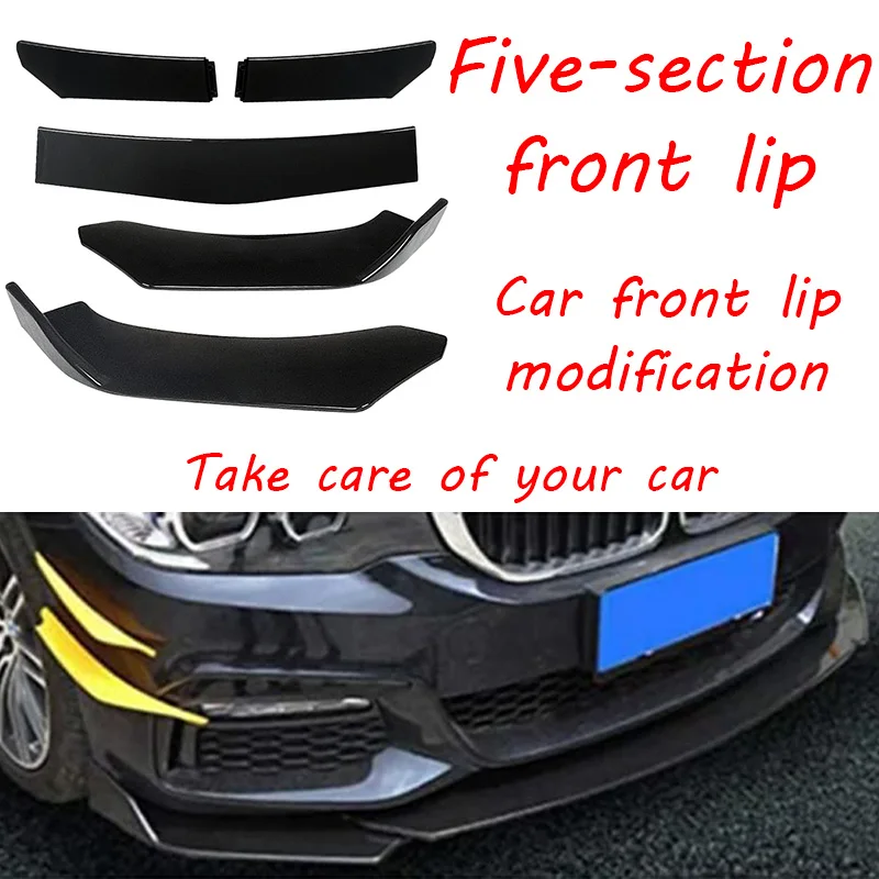 

For Car Design 5PCS FRONT SPOILER LIP ALL CARS Compatible bumper lip diffuser Body Kit Spoiler Lip Universal