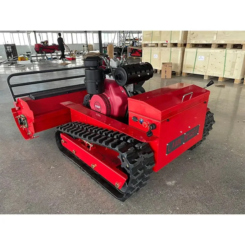 

Self-Propelled Remote Control Crawler Lawn Mower Garden Grass Cutting Machine with Engine and Motor New for Home Use