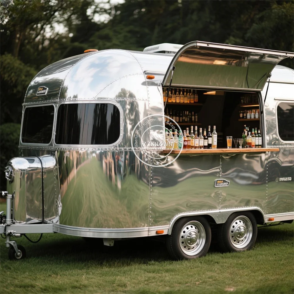 Custom Mobile Concession Food Trailer Fully Equipped Mobile Coffee Pizza Fruit Hot Dog Cart Fast Food Trailer Truck For Sale