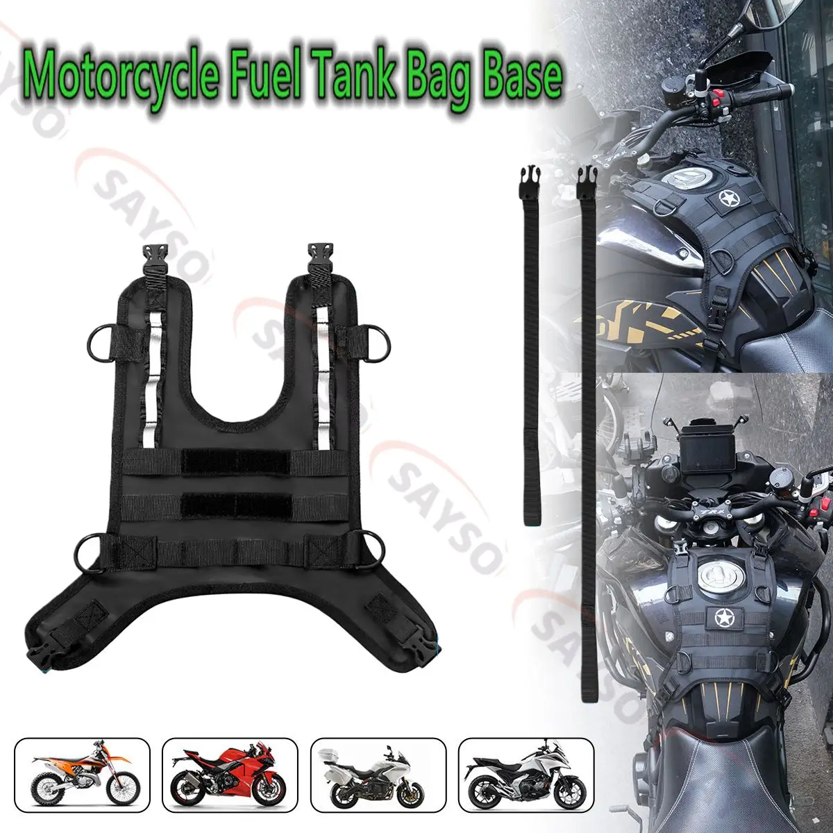 

Мотоциклетный бак/основание для крепления на седло для сумки топливного бака/седло/сумки для хвоста/сумки для сиденья/воской рации аксессуар для мотоцикла