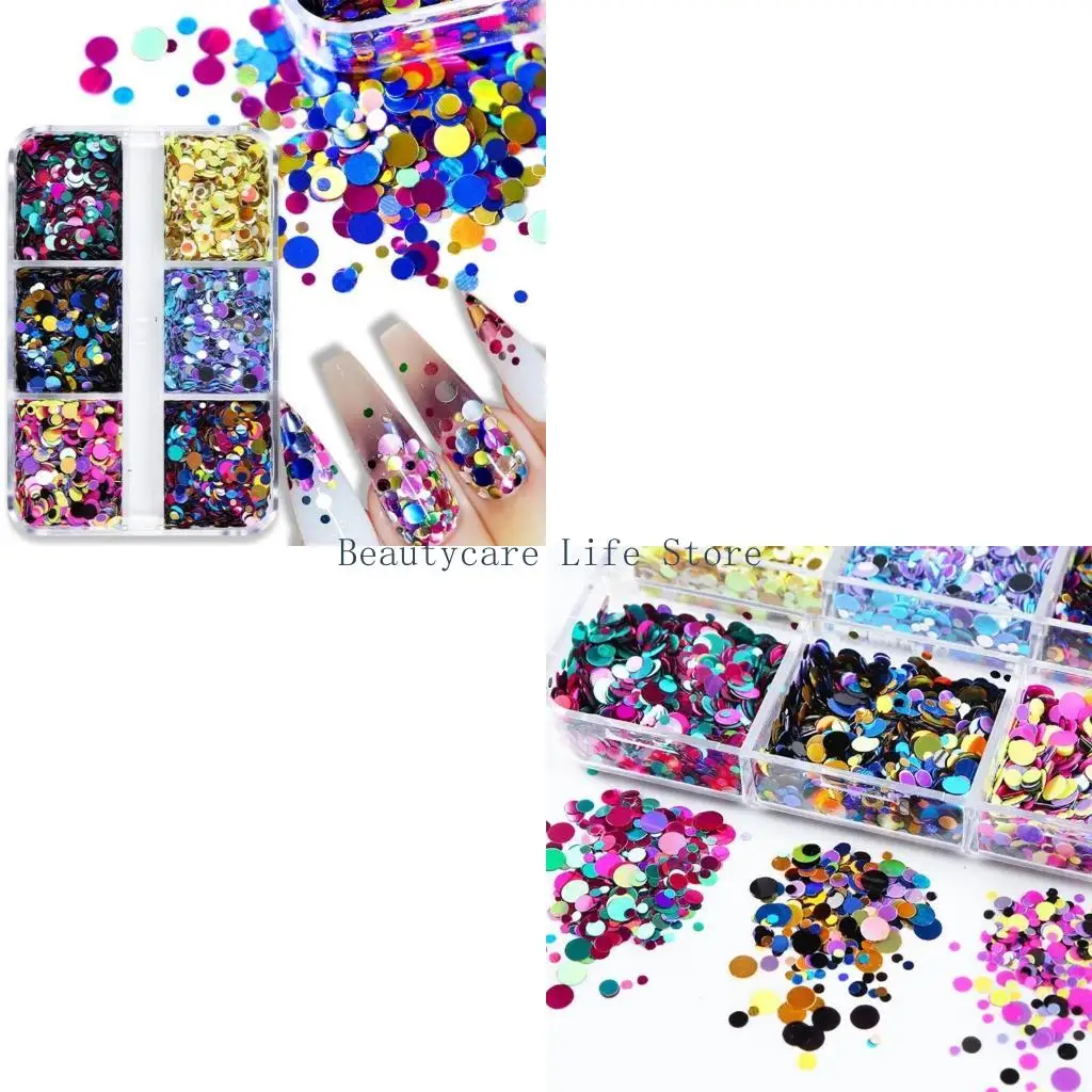 

652C Round Glitter Paillette Sequins Makeup Face Body Nails Arts & Crafts