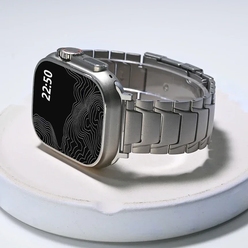 Titanium Band for Apple Watch Ultra 49mm 10 45mm 42mm Luxury Titanium Strap for Series 9 8 7 6 5 4 45mm 44mm 41mm 40mm 38mm