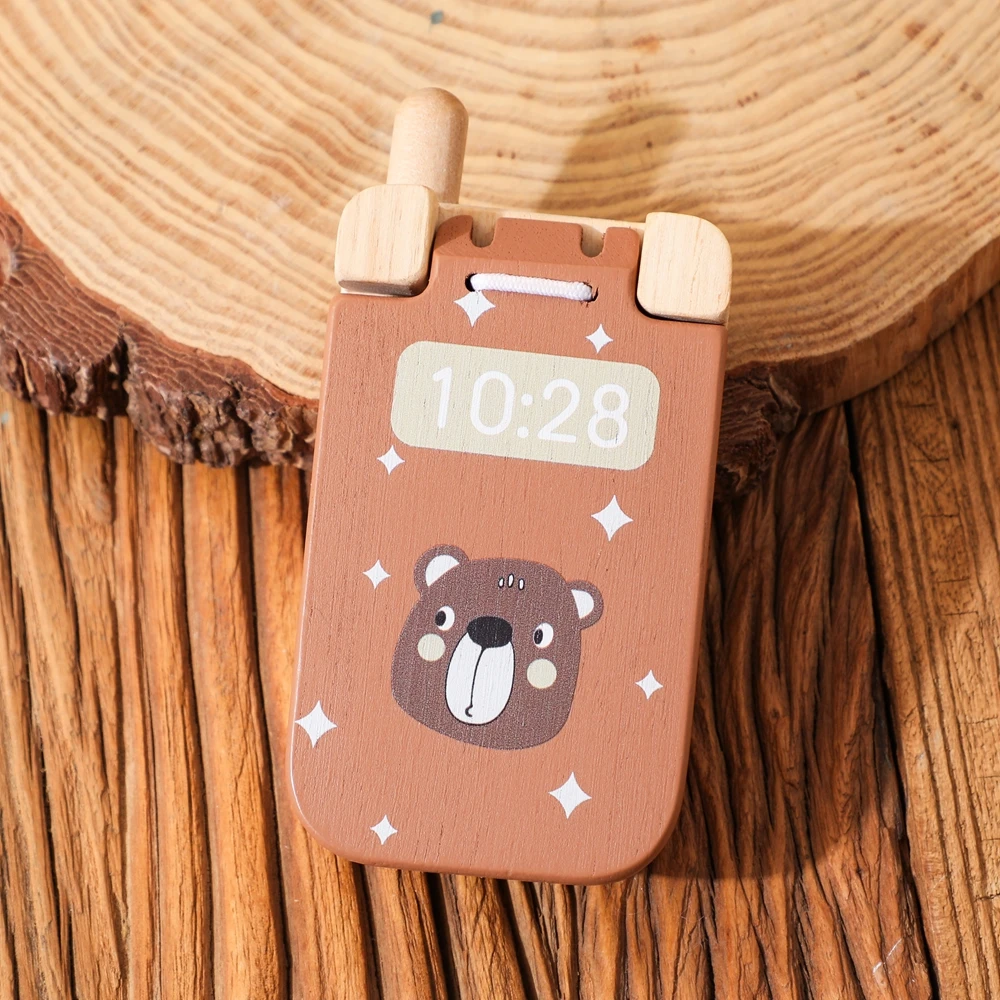 Montessori Baby Spielzeug Cartoon Flip Handy Mit Spiegel Kinder Finger Drücken Und Die Sinne Berühren Die Spielzeug Mobile Schlüssel Lernen – Detail 8