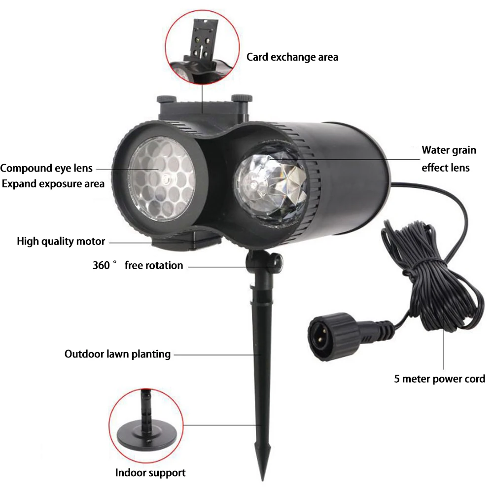 Оригинальная лампа, освещение для сцены, Праздничный Рождественский проектор для улицы, Рождественский светодиодный проектор, водонепроницаемый лазерный проектор