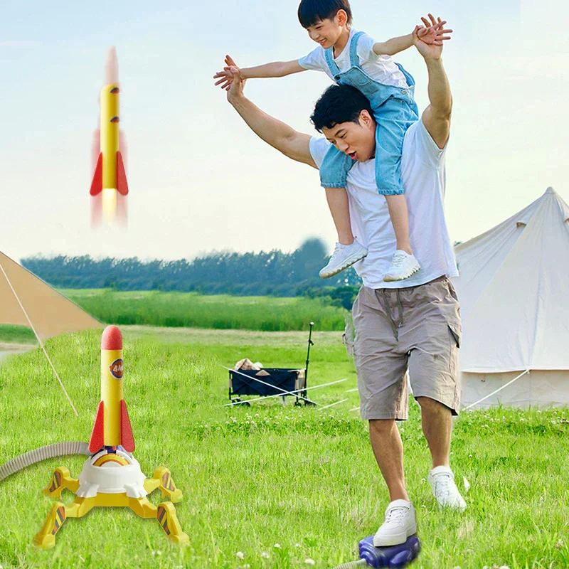 Kids Rocket Launcher Step Pump Power Air Pressed Stomp Outdoor Family Games Skyrocket Birthday Gifts Sports Toys For Children