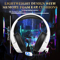 Kotion G3000 Gaming Headset 3.5mm Over-Ear with RGB LED Lights Noise Cancelling Mic for PC/PS5/Xbox - Comfort Gaming Audio