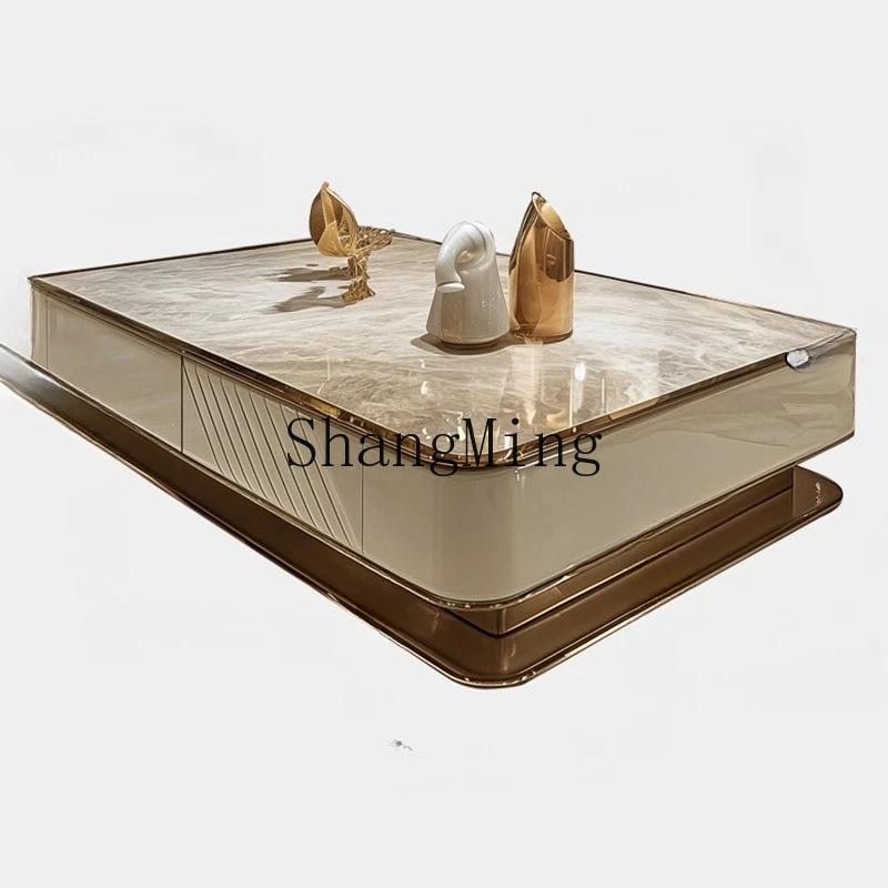 

FG coffee table large flat floor living room home modern high-end luxury stone