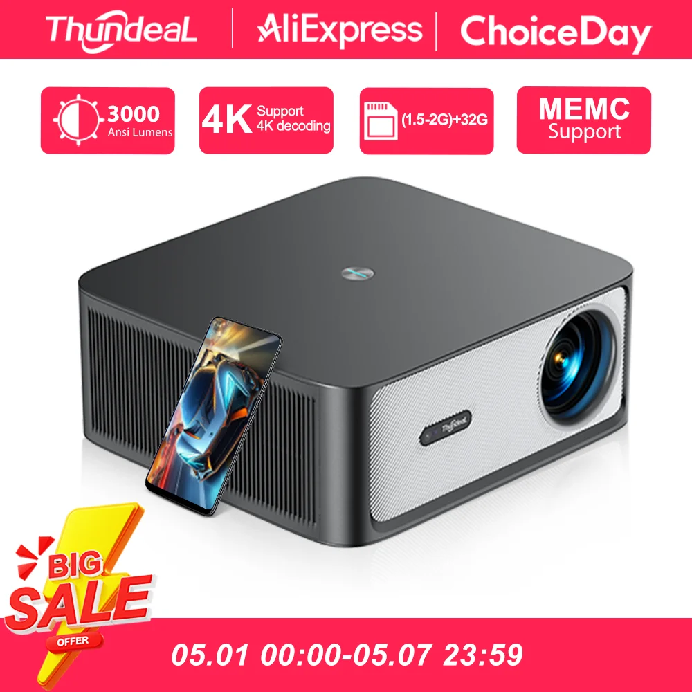 מקרן ThundeaL TD98Pro 1080P Full HD 4K Android WiFi Projetor Auto Focus TD98 Pro 3D Smart Home Theater Video Outdoor Beamer מקרן