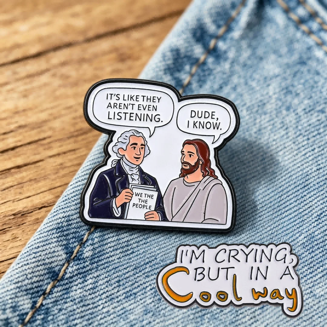 Cartoon Dialogue Enamel Pin Vintage Person Quote Alloy Brooch Backpack Decoration Hat Badge Pins Jewelry Gift For Friends
