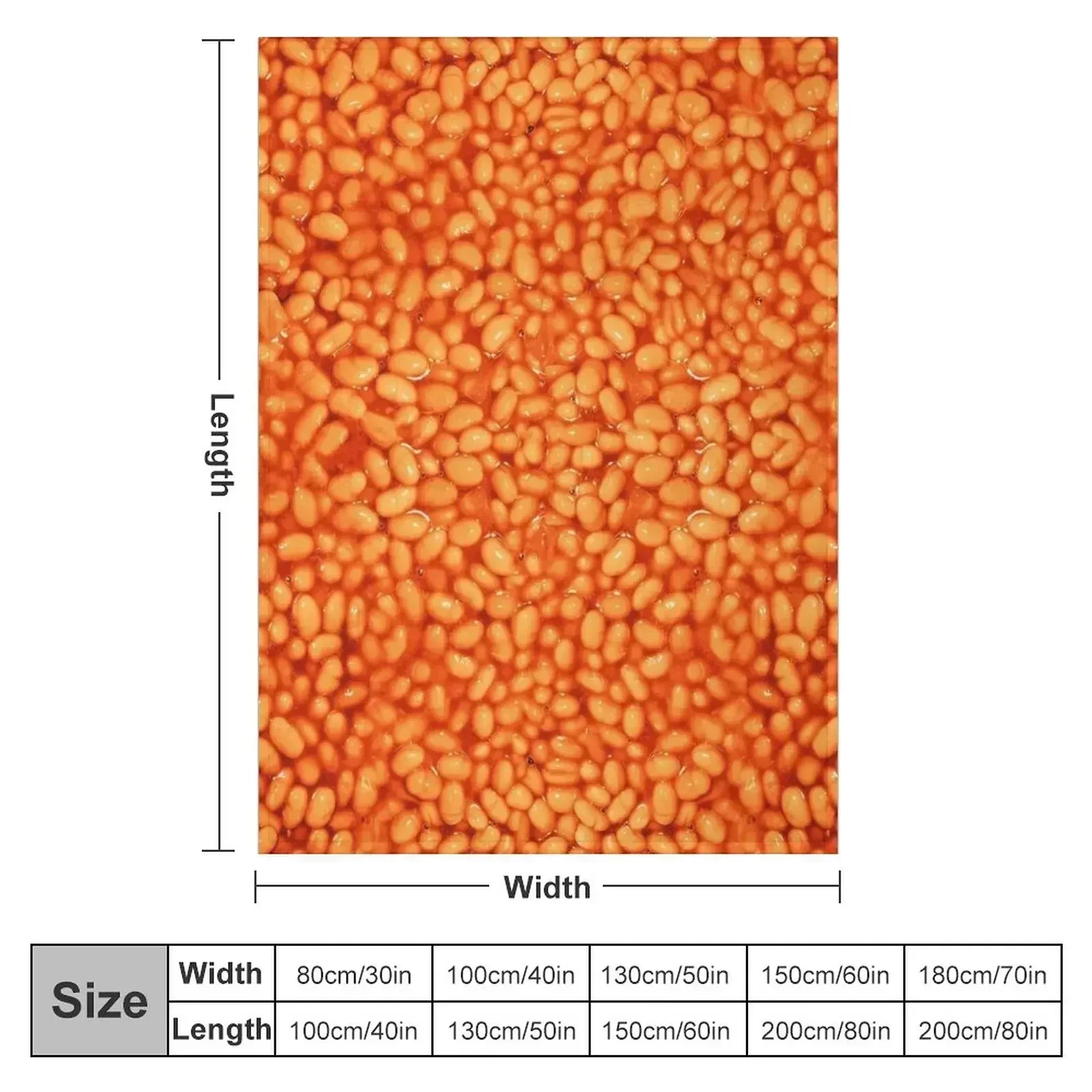 Beans In Things Pattern Throw Blanket couch cozy soft plush fuzzy picnic outdoor blanket