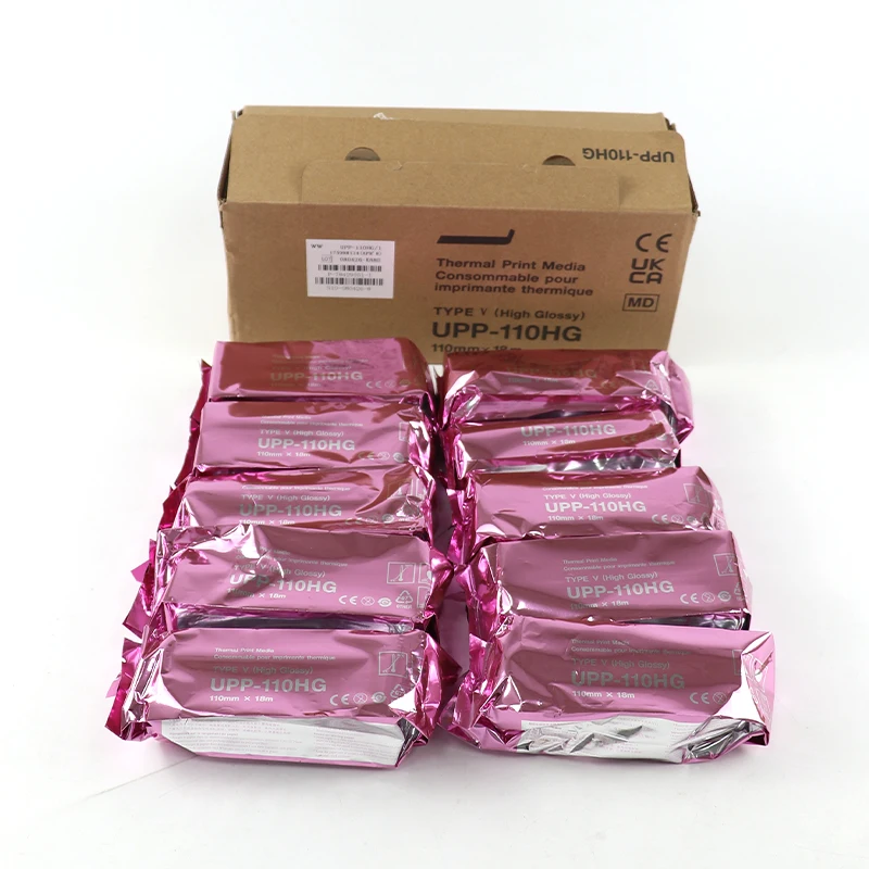 10 rolls UPP-110HG UPP110HG ultrasound printing paper Thermal Paper Media Video Imaging compatible For Sony printer 10mm*18M