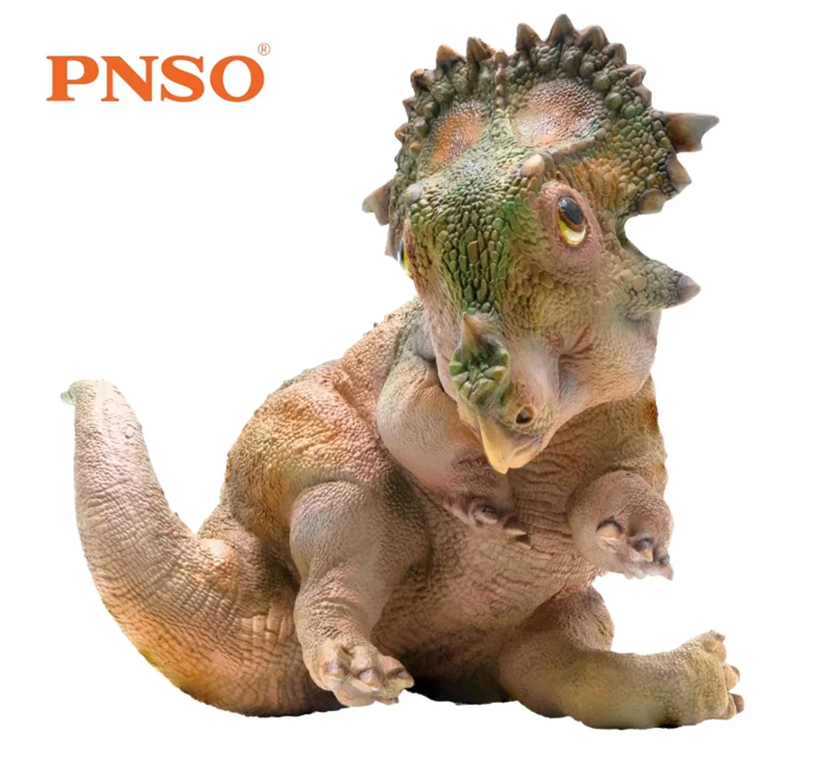 

PNSO Young Sinoceratops Baby Figure Jurassic Realistic Ceratopsidae Dinosaur Model Animal Collection Gift for Adults