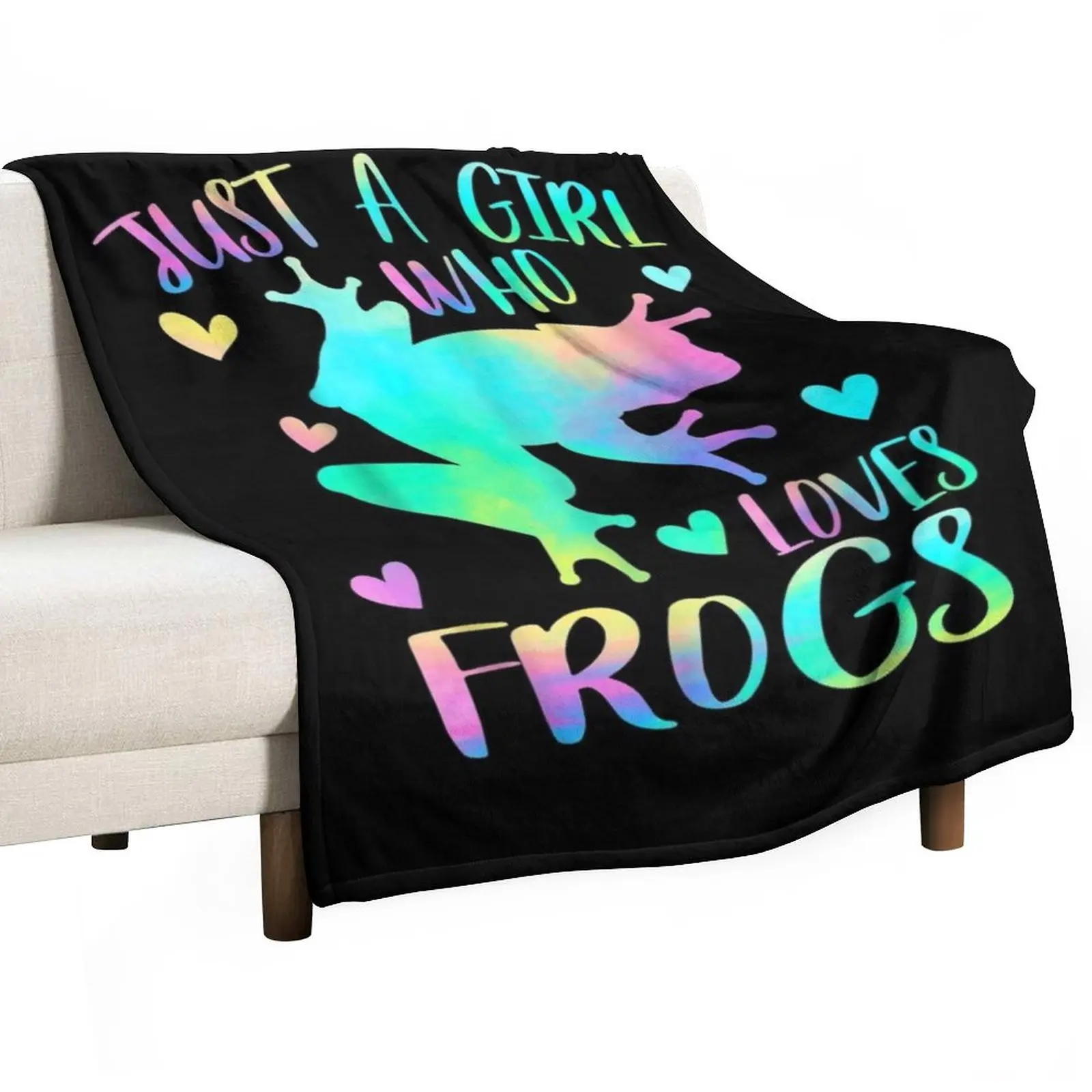

Just a girl who loves frogs Throw Blanket Tourist Blanket valentine gift ideas