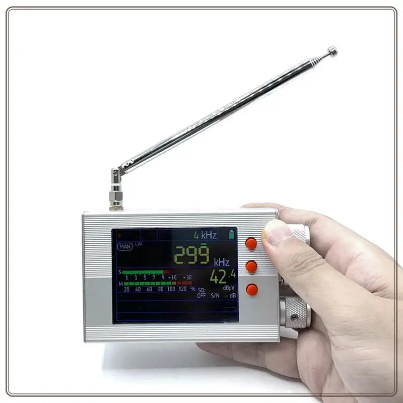 

Reliable-Full Band TEF6686 FM/AM Short Long Wave High Frequency Radio Receiver Telescopic Antenna Silver 144Khz-27000Khz Replace
