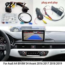 Car Trajectory Decoder box Reverse Camera For Audi A4 B9 8W S4 Avant 2016~2019 For OEM Original Screen Upgrade Rear View Camera