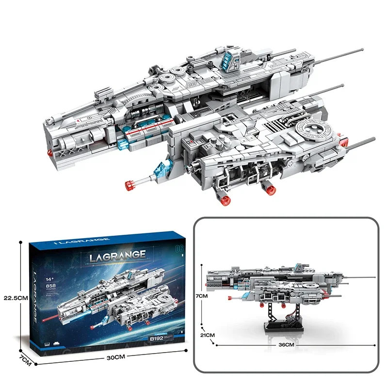 

858PCS Heavy Attack Aircraft Building Blocks Space Battleship Artillery Ship Missile Assembly Bricks Toy Children Christmas Gift