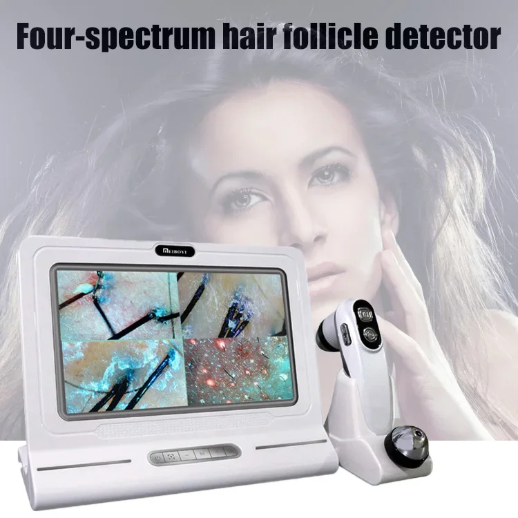 HD digital microscope hair follicle detector scalp hair analyzer for scalp follicle skin test