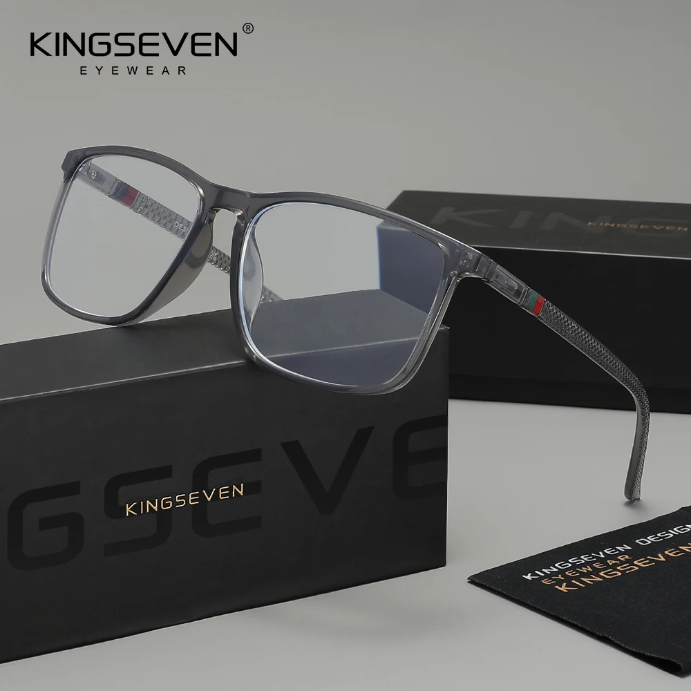 KINGSEVEN Lesebrille, bequeme, klare Gläser für Männer und Frauen, rechteckige Anti-Blaulicht-Brille für ältere Menschen +1,0 ~ +3,5