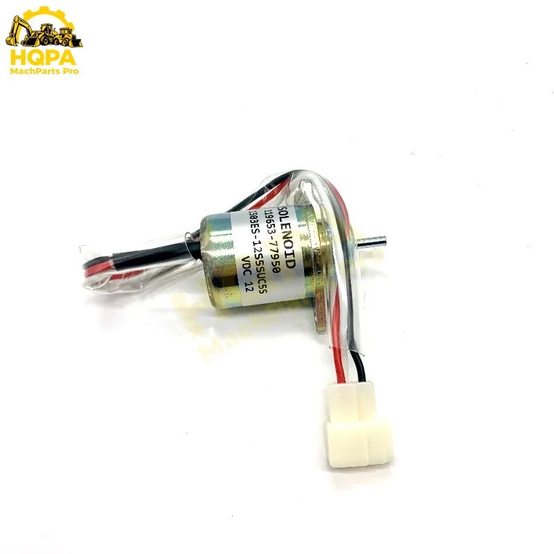 119653-77950 12V Fuel Shut Off Shutdown Solenoid For Yanmar Engine 3TNE84 3TNE74 3TNV76 For John Deere Tractor X495 X595 X740