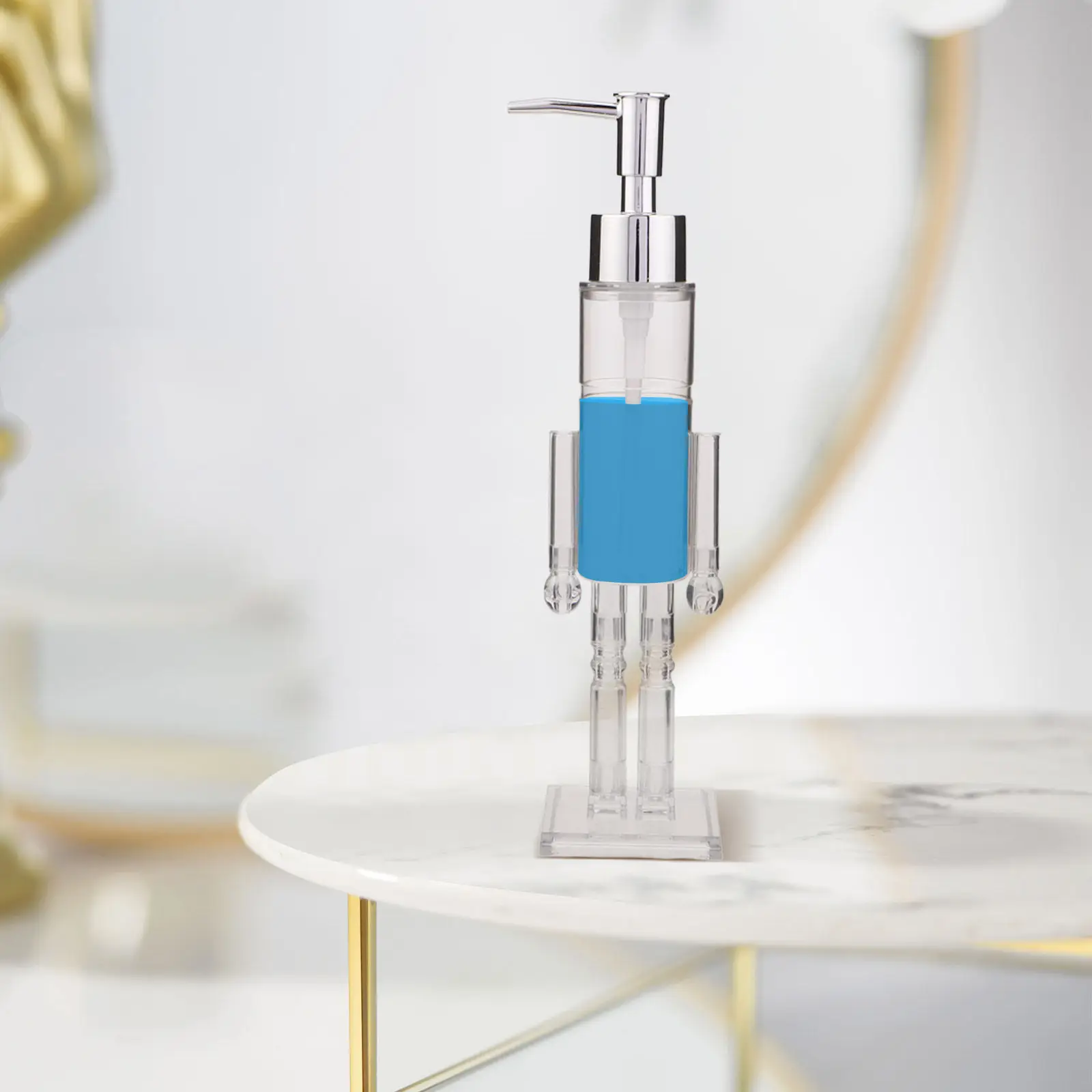 Nutcracker Soap Dispenser Refillable Holiday Hand Wash Pump Bottle 100Ml Transparent Festive Christmas Bathroom Decor Kitchen