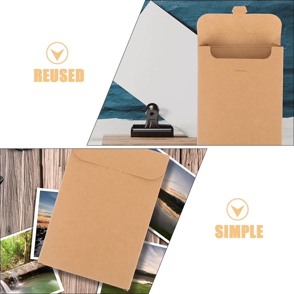 12 Pcs Postcard Box Paper Packaging Boxes Business for Greeting Cards Kraft Envelop Packing