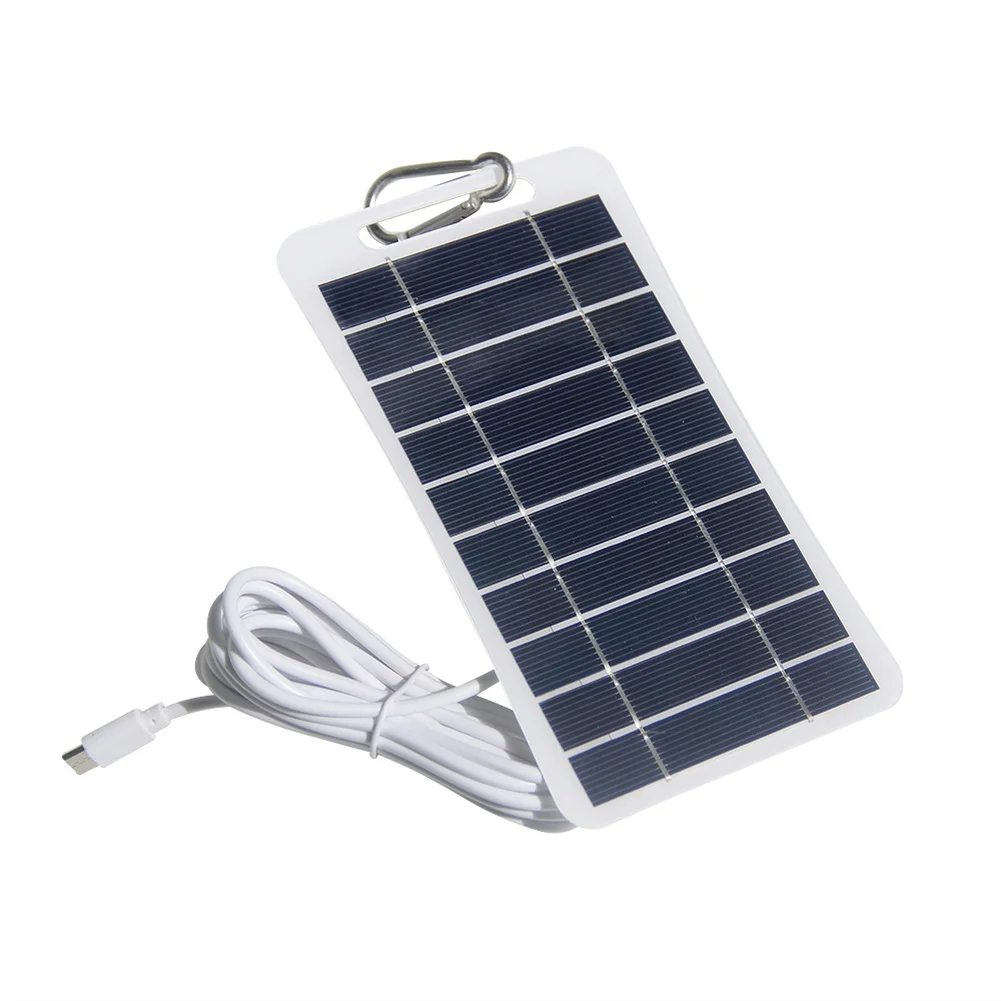2W 5V USB for Solar Panel for Outdoor Security Cameras For power Banks and Smartphones Weather Resistant Portable Lightweight