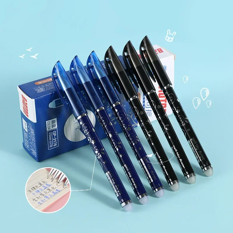 3/23/30Pcs Erasable Pen Gel Pens 0.5mm Black/Blue Ink Pen Refills Set For School Supplies Student Writing Exam Stationery Pens