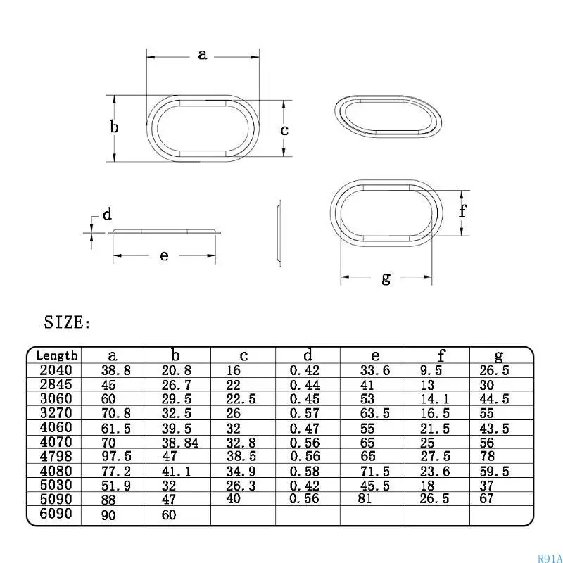 R91a 2pcs Овальная форма басовой диафрагма резиновая динамика пассивная радиаторная басовая вибрационные пластины 2040-6090