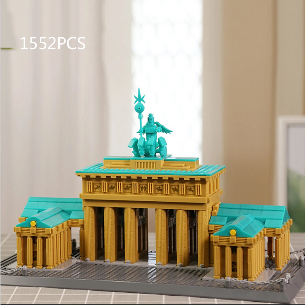 

Creative World Famous Architecture Building Block Germany Berlin Brandenburg Gate Construction Model Brick Toys Collection