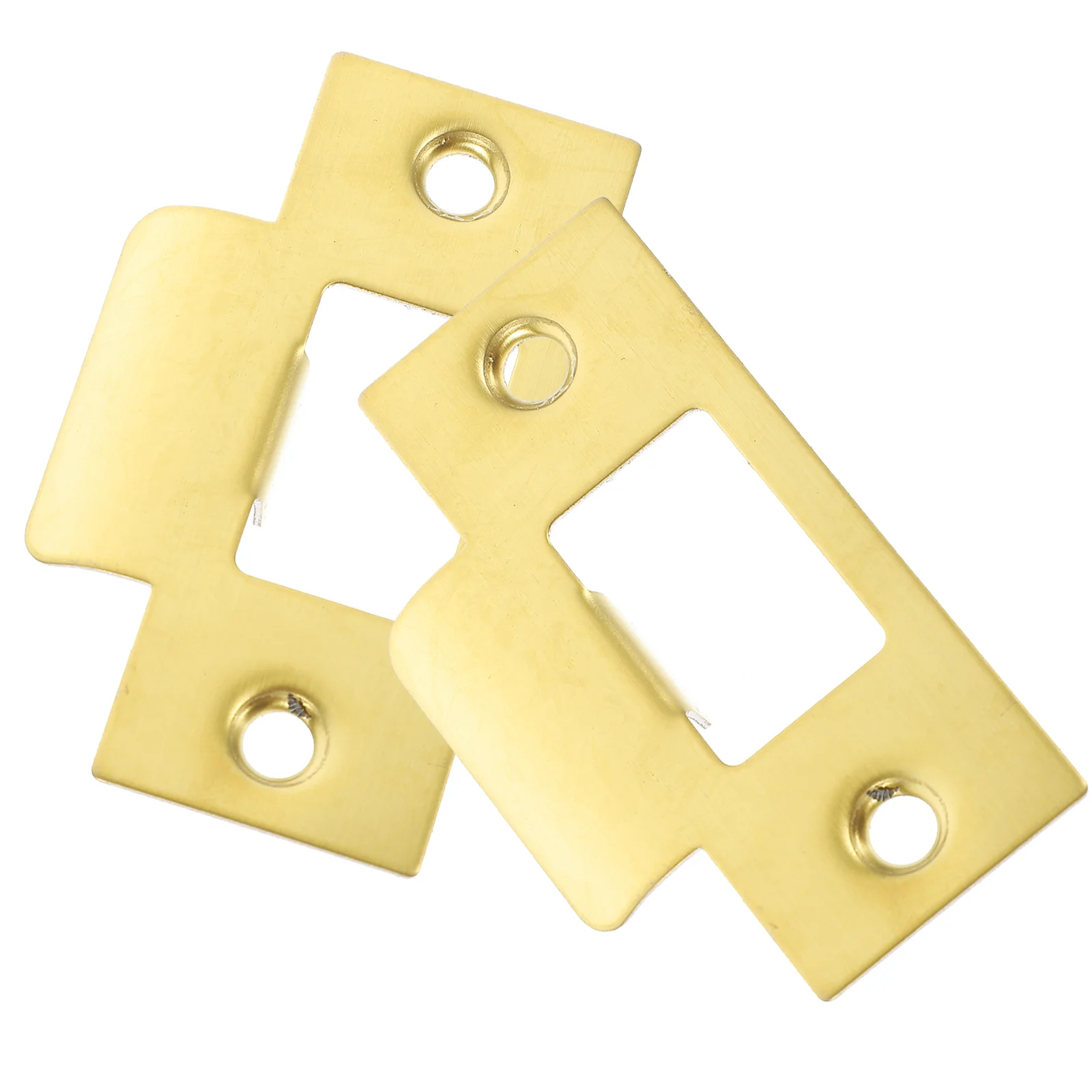 

2 Pcs Door Strike Plate Filler Lock Gusset Stainless Steel Repair Kit Deadbolt Cover