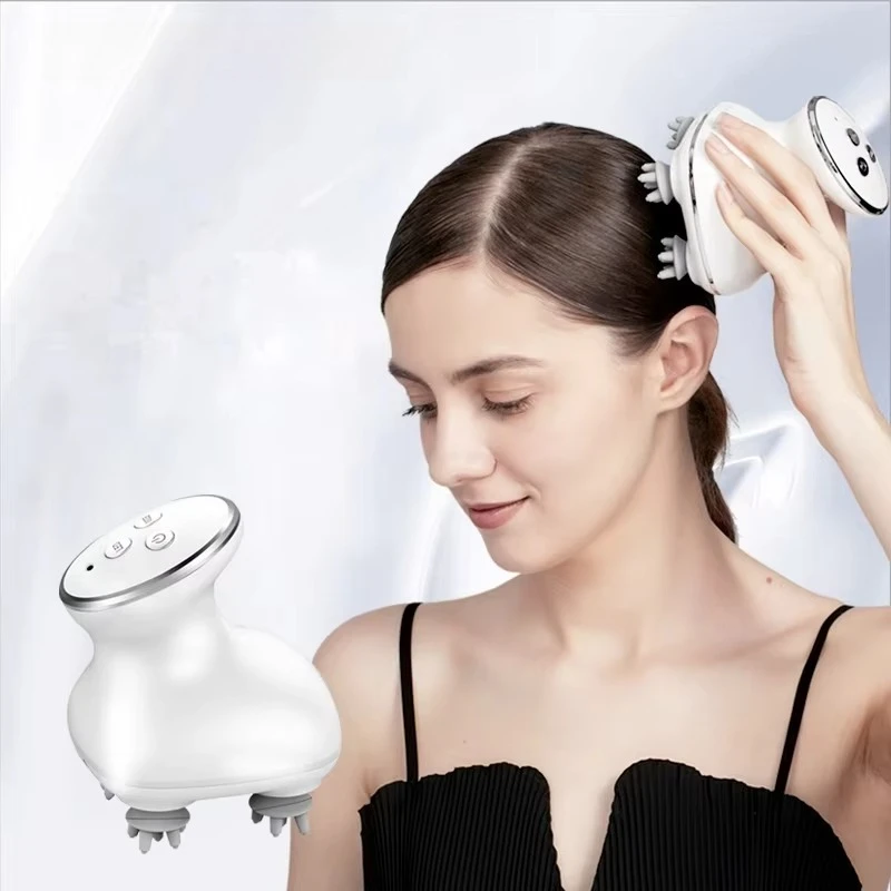 Scalp massage electric waterproof spider head brush for deep hair cleansing and brain nerve relaxation