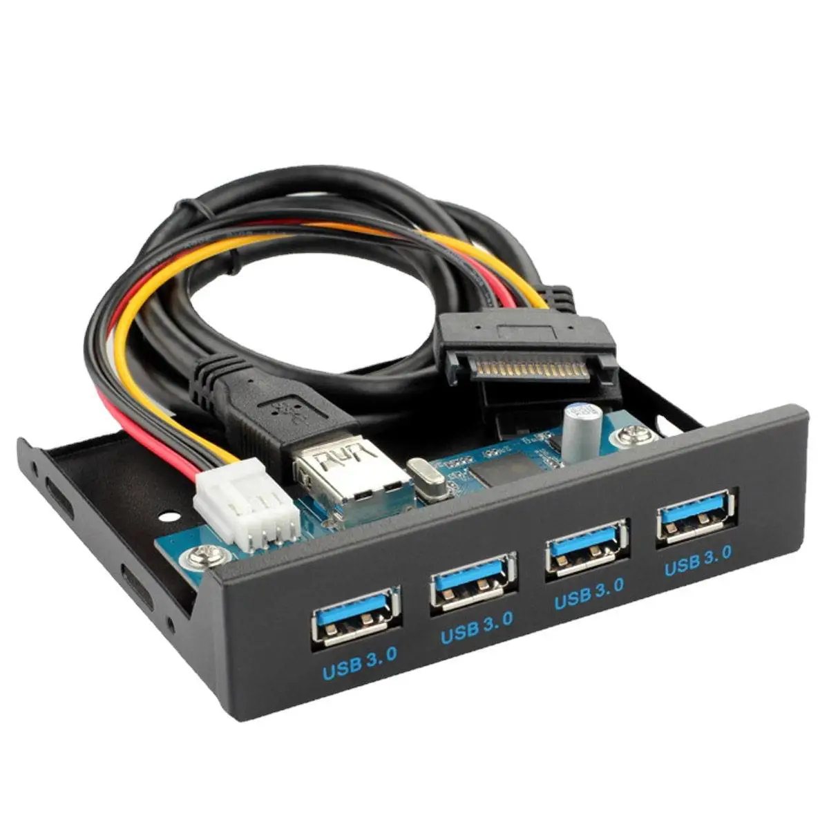 USB 3.0 HUB 4 Ports HUB Front Panel to Motherboard 20Pin 19Pin Header Connector Cable Compatible for 5.25