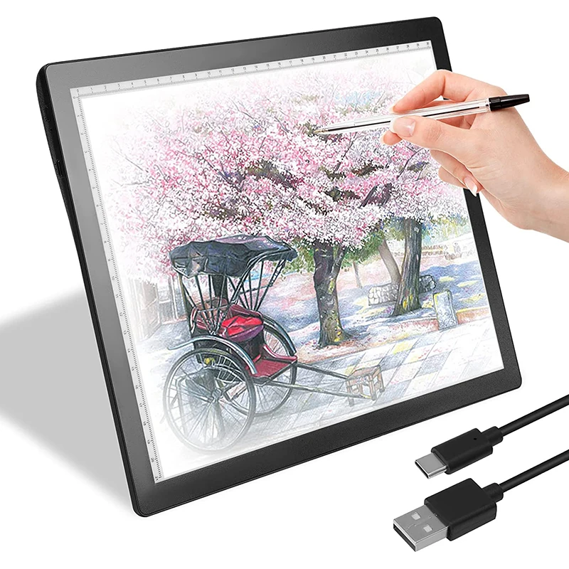 

2022 battery style support charging led light pad LED Drawing Tablet Digital Graphics Pad Copy Board Electronic Art Graphi