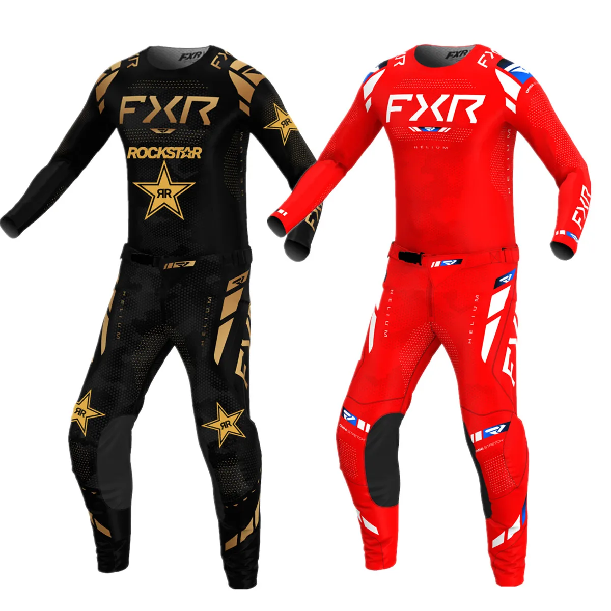 2025 Red Helium FXR Gear Set mx Combos Off Road Jersey Set ATV kit Breathable Dirt Bike Suit Motocross Kit