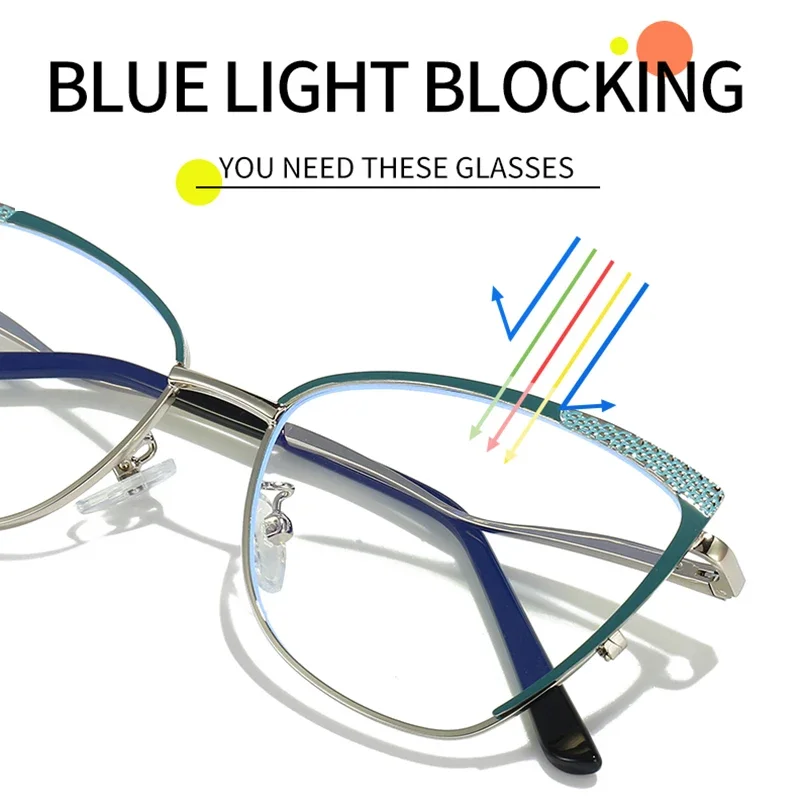 VICKI New Cat-eye Tide Eye Multi-focal Glasses Can Be Customized Prescription Multi-focal Glasses Photochromic Glasses G9718