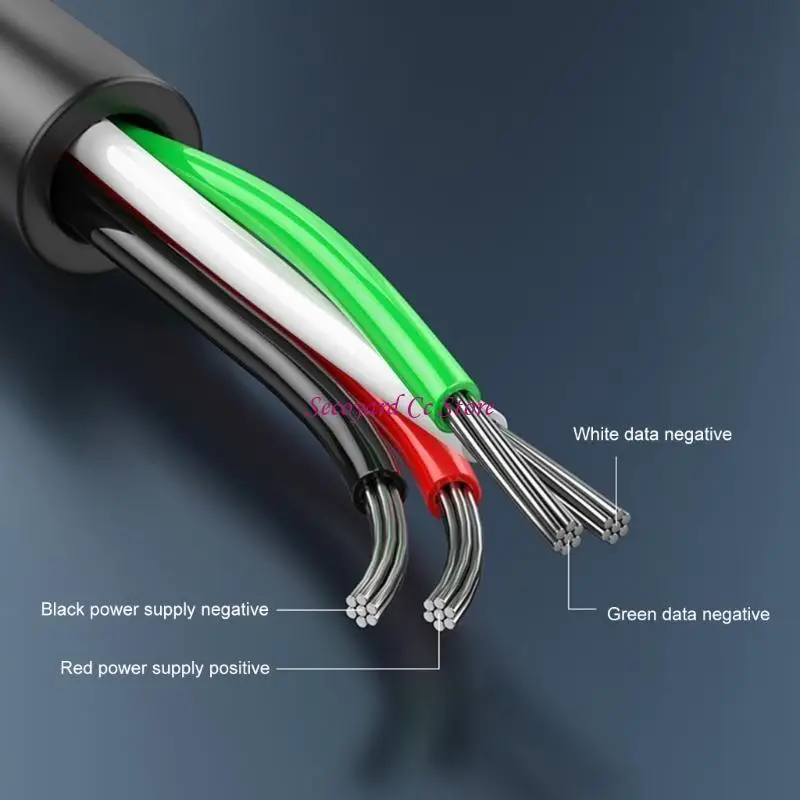 N3UC 480Mbps USB2.0 Data and Charging Cable 4Pin Pigtail Wire for Replace Repair