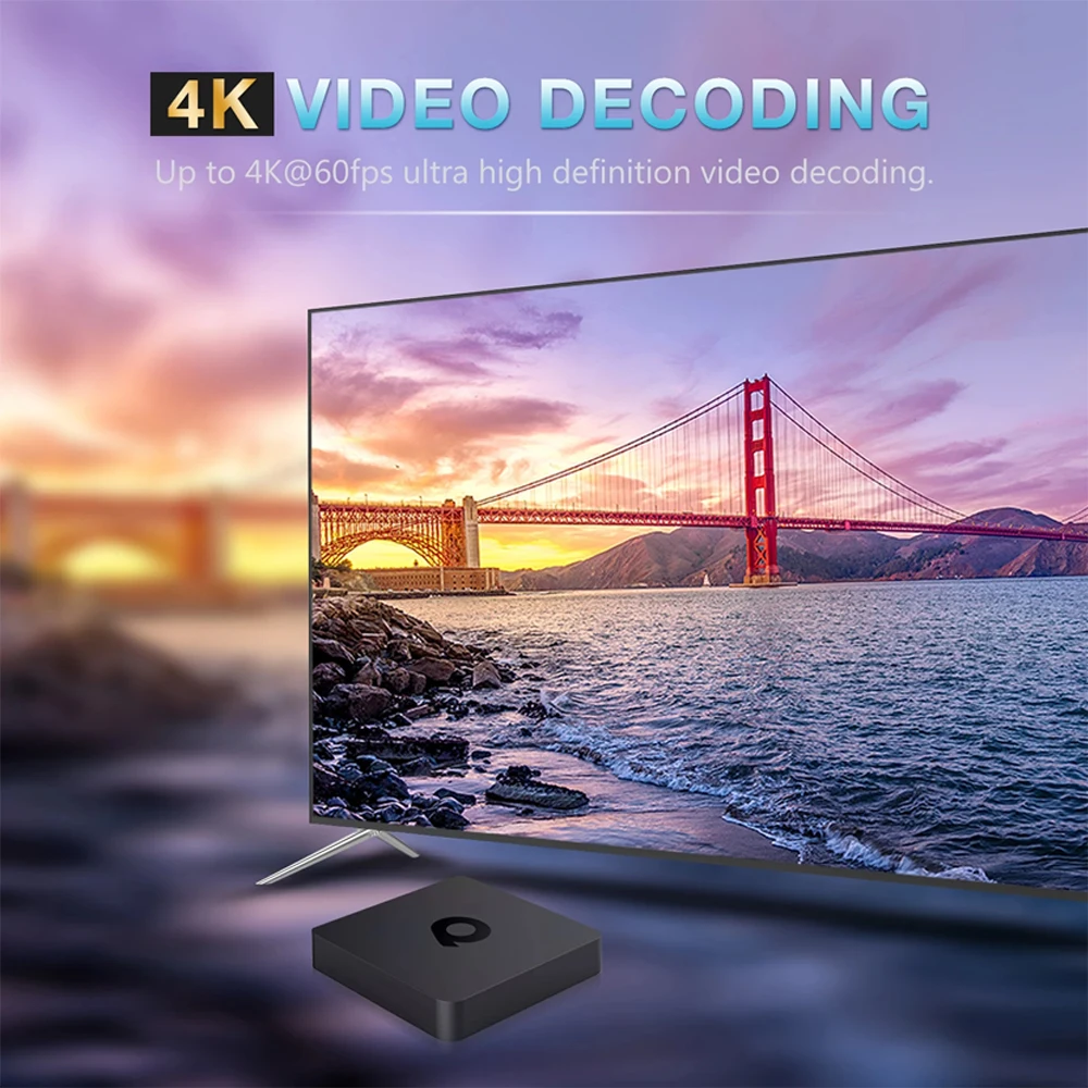 TV Box 4K Android Smart Q1 Allwinner H313 HD 2GB 16GB Support Voice control Dual 4G 5G Wifi BT5.0 Streaming Media Player iptv