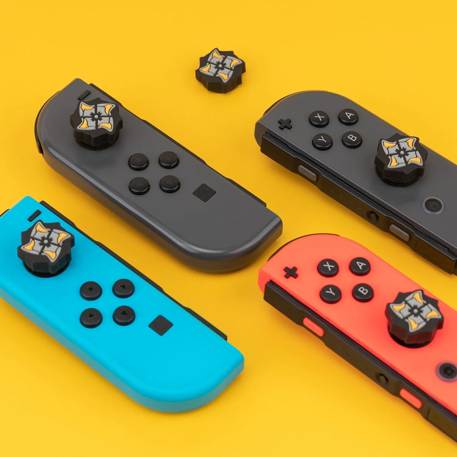 Tapas de Joystick para Nintendo Switch y Switch Lite, cubiertas de Thumbstick Shuriken negras geniales para Nintendo Switch OLED NS, accesorios